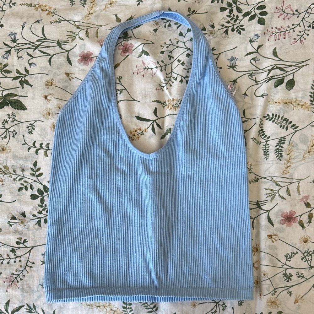 Urban Outfitters Sky Blue Ribbed Tank Top
